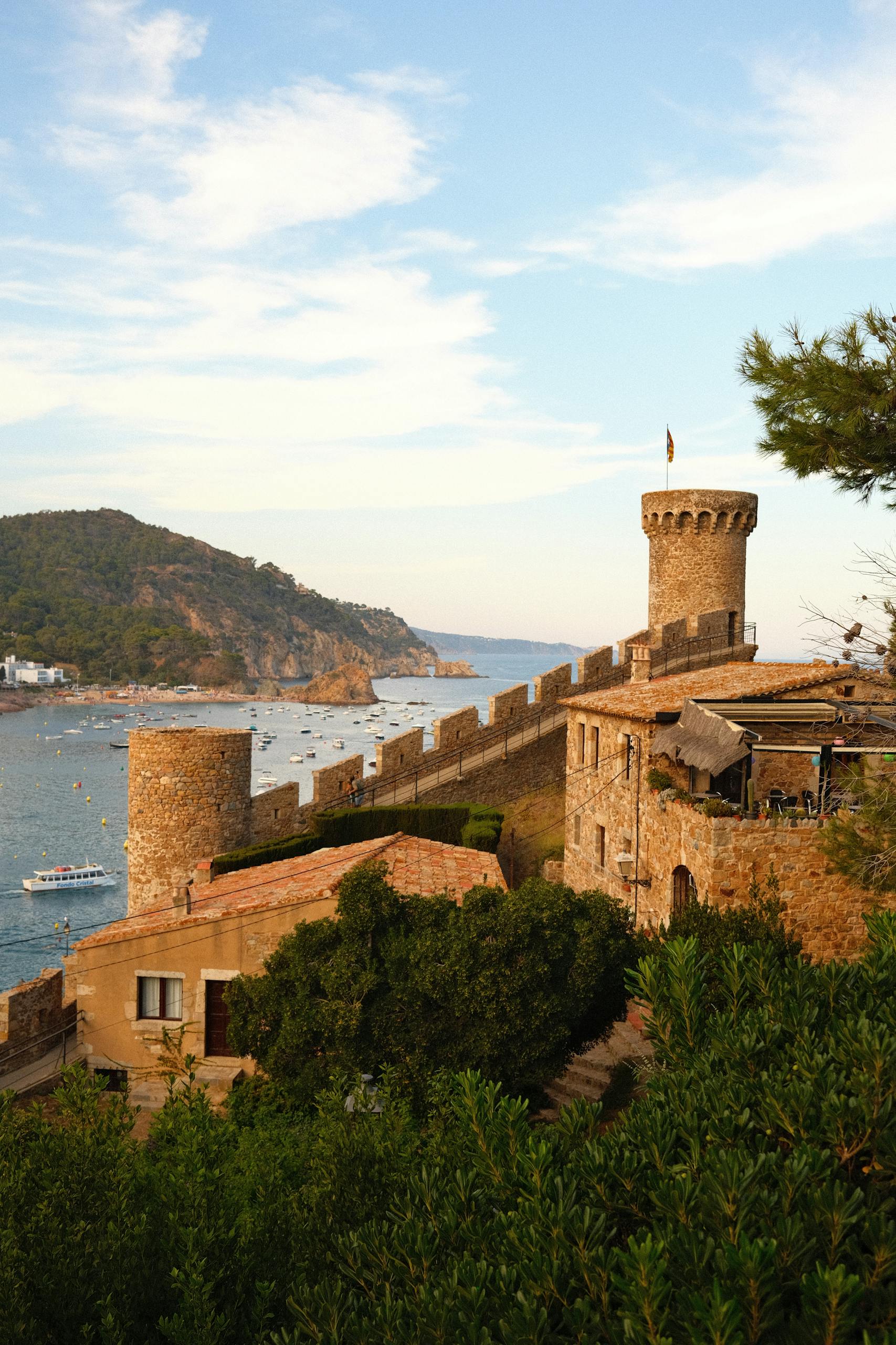 Historic Tossa de Mar castle with stunning sea views and stone walls in Spain.