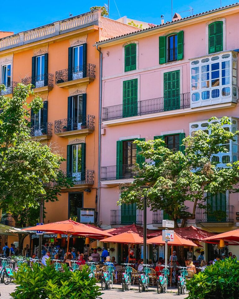 Colourful streets of Passeig del Born, Palma de Mallorca