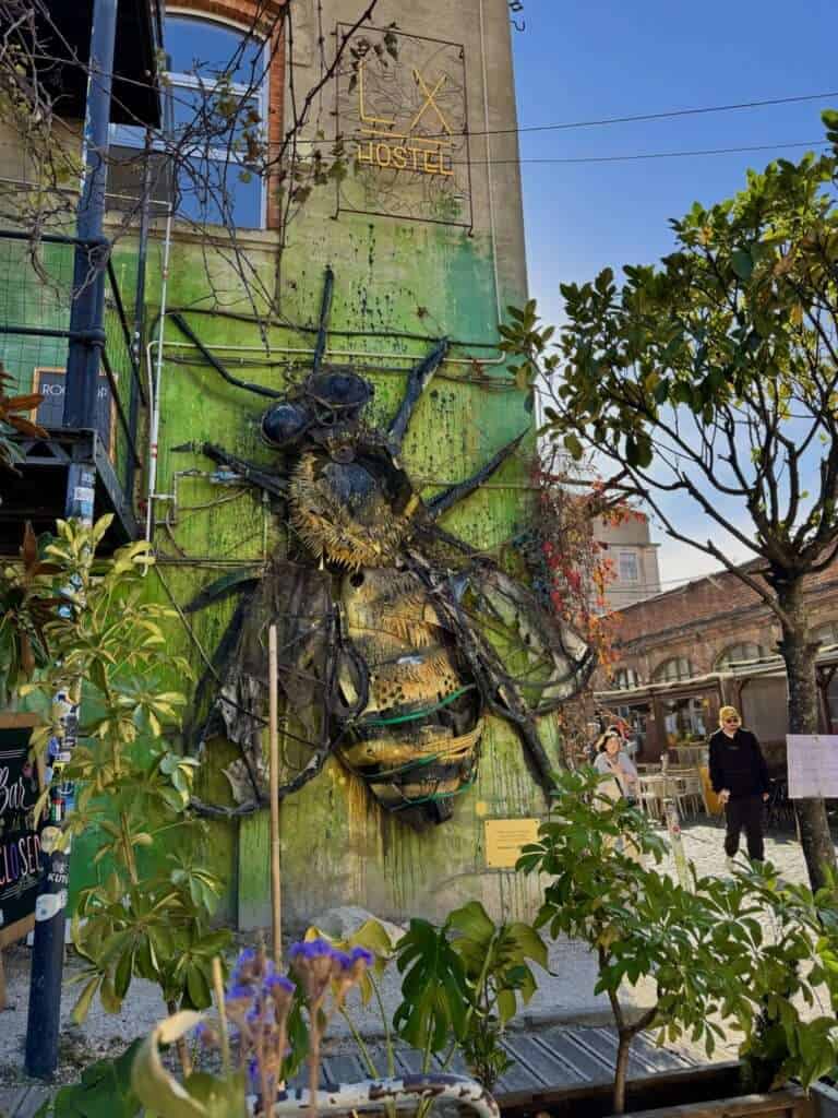 The trendy urban area of LX Factory in Lisbon Portugal