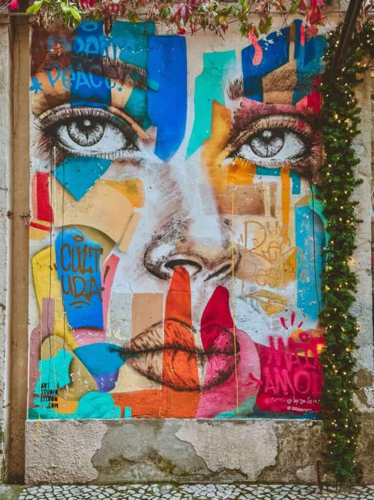 The trendy urban area of LX Factory in Lisbon Portugal