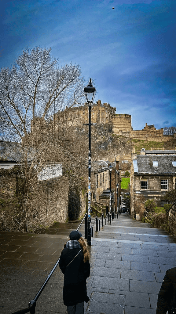 Beautiful views from Vennel Viewpoint in Edinburgh, Scotland