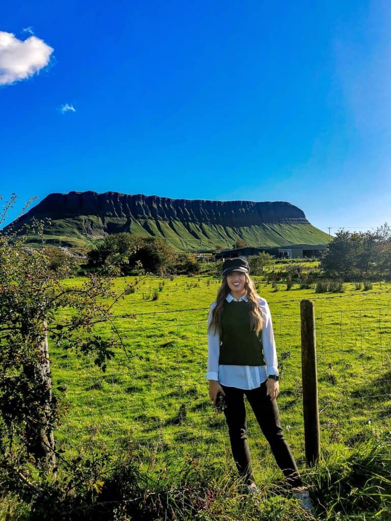 The beautiful backdrop of Benbulben Forest park in Sligo, Ireland