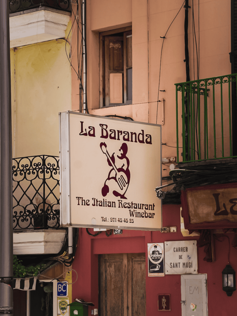 The colourful streets around Santa Catalina in Palma Mallorca