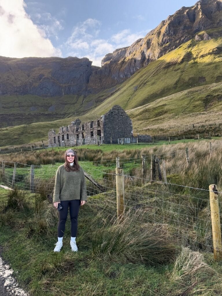 An old ruin along Gleniff Horseshoe in County Sligo Ireland