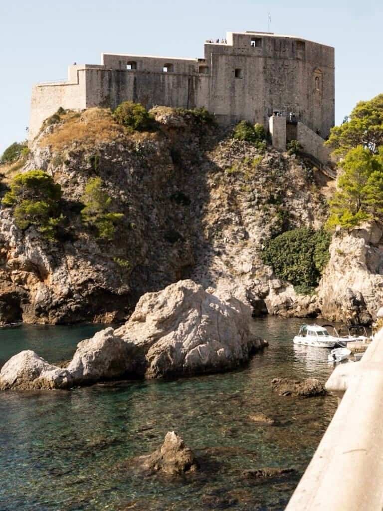 A view of the West harbour in Dubrovnik Old Town, Croatia