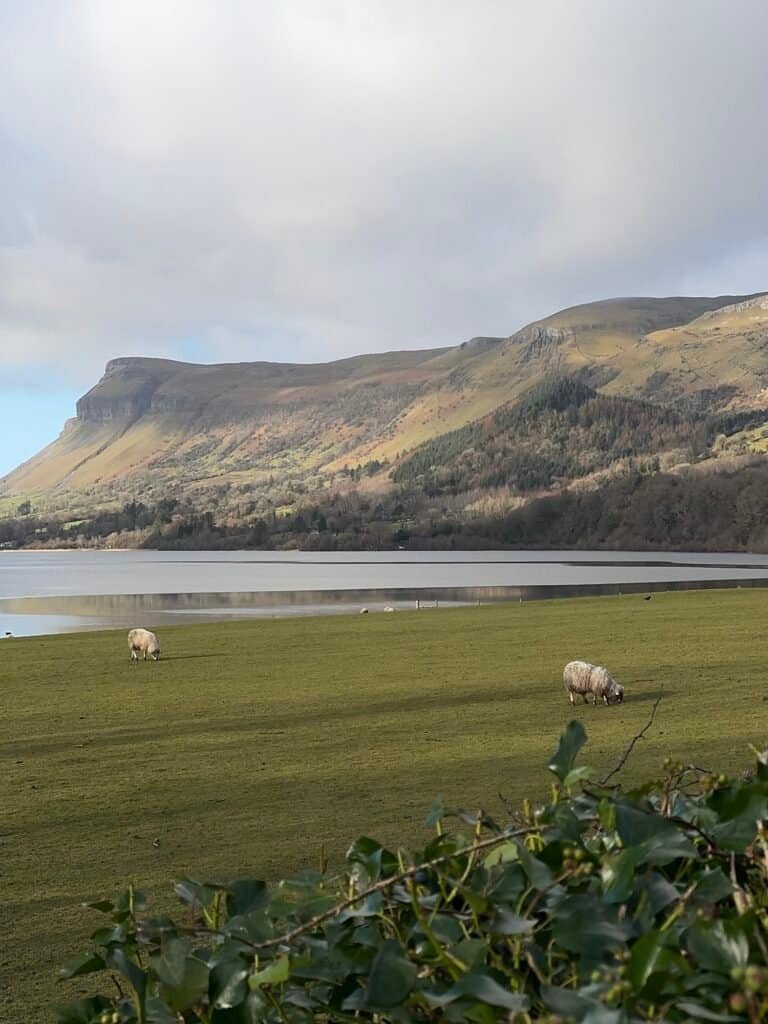The view from the car park at Glencar Waterfall in Sligo, Ireland