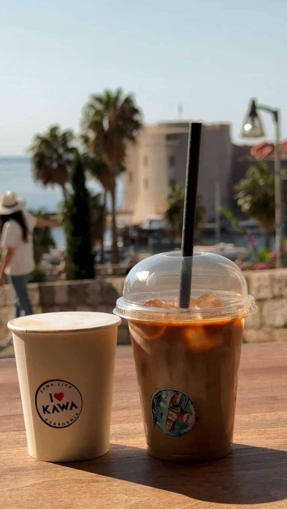 Coffee with a view in Dubrovnik Old Town at Kawa